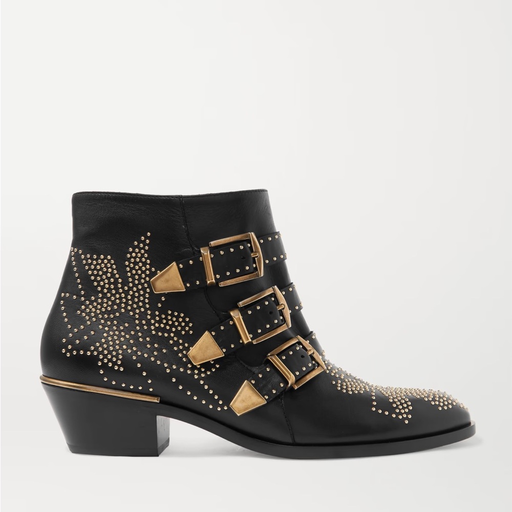 Studded Black Ankle Boots
